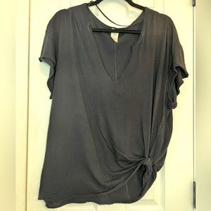 Free People Lilly side tie tee